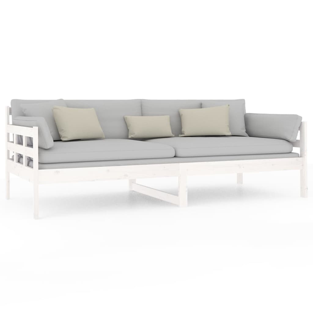 Daybed White Solid Pine 90x200 cm