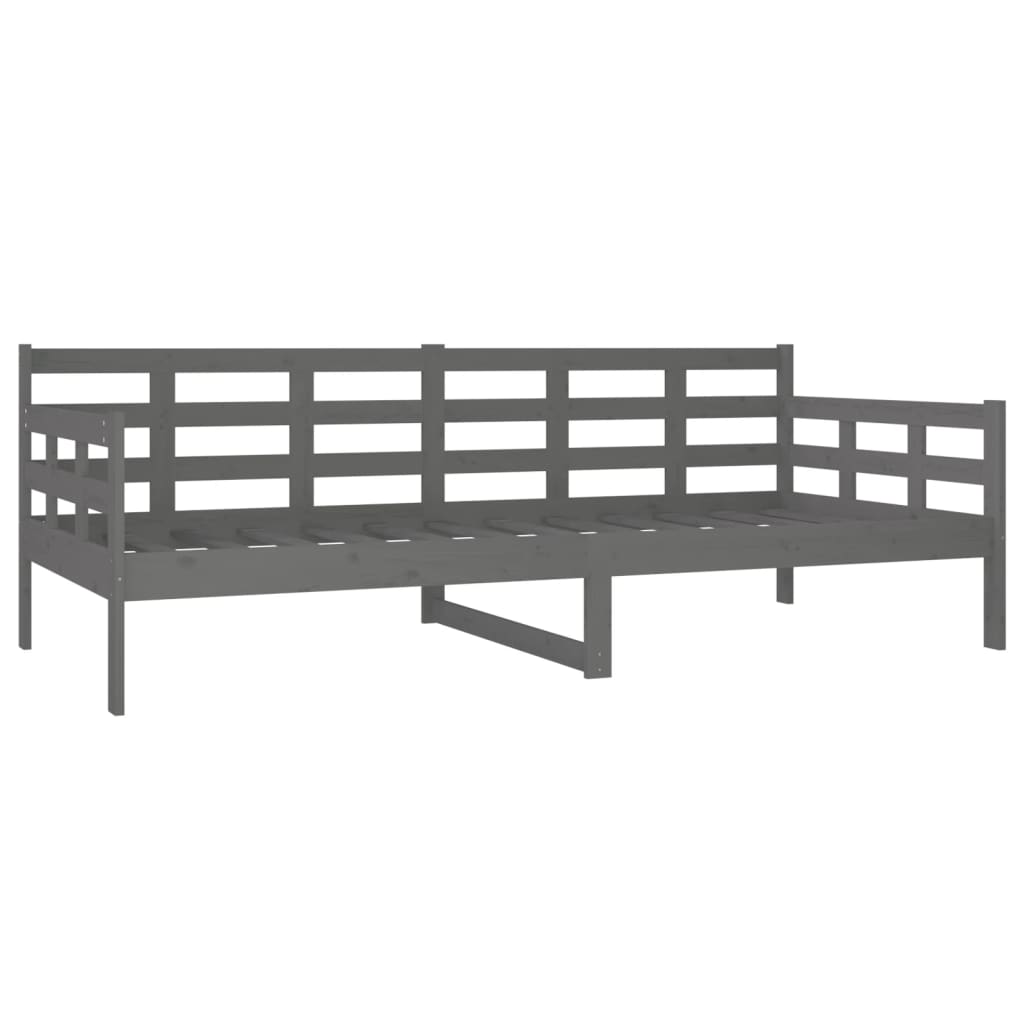 Daybed Grey Solid Pine Wood 90x200 cm