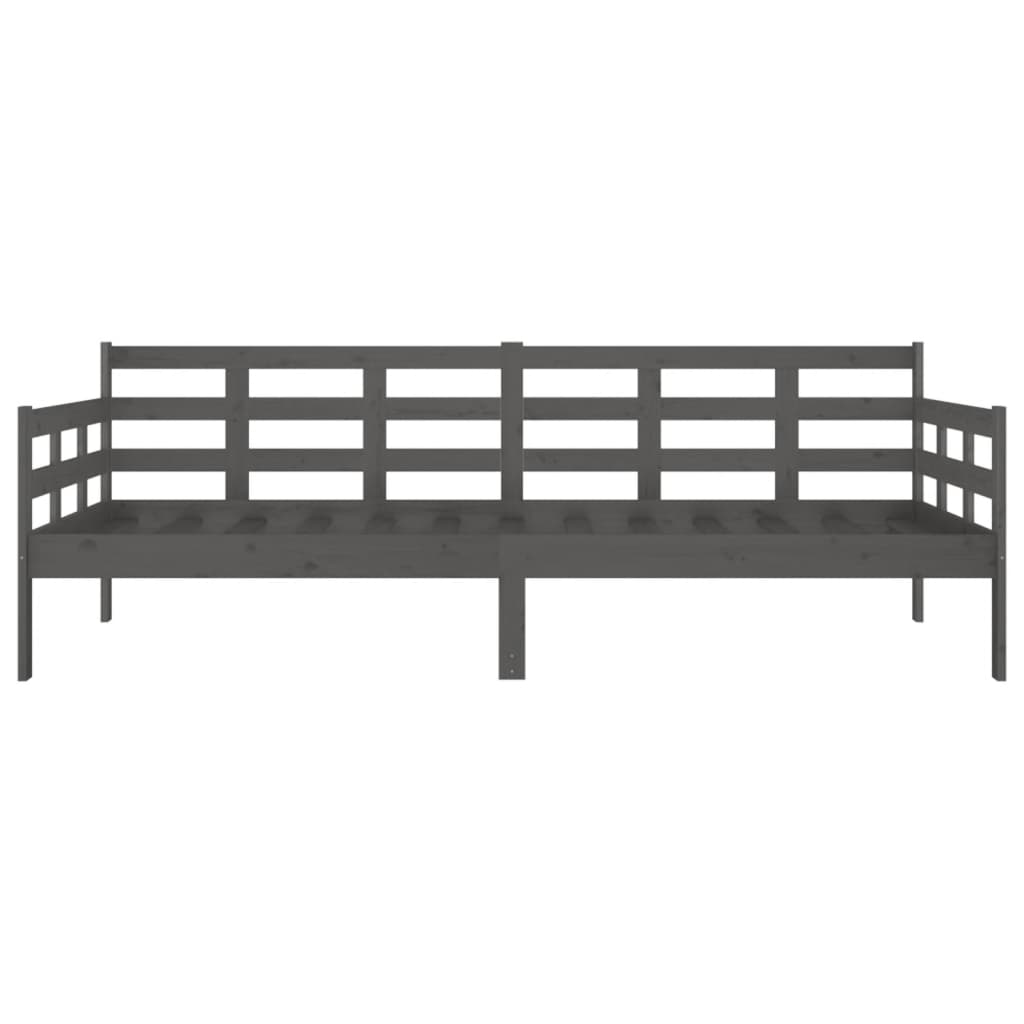 Daybed Grey Solid Pine Wood 90x200 cm