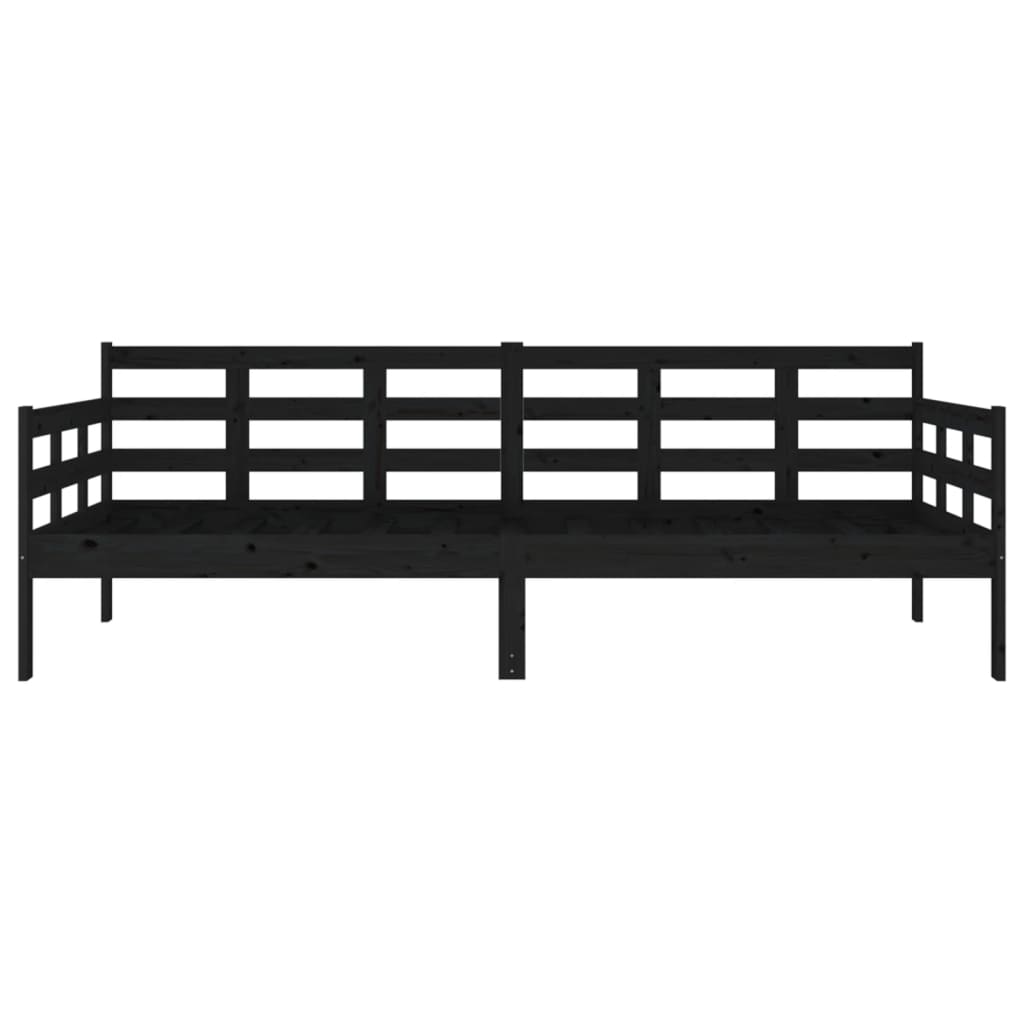 Daybed Black Solid Pine 90x200 cm