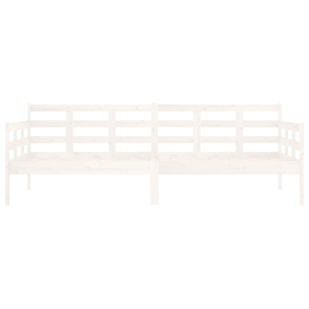 Daybed White Solid Pine Wood 80x200 cm