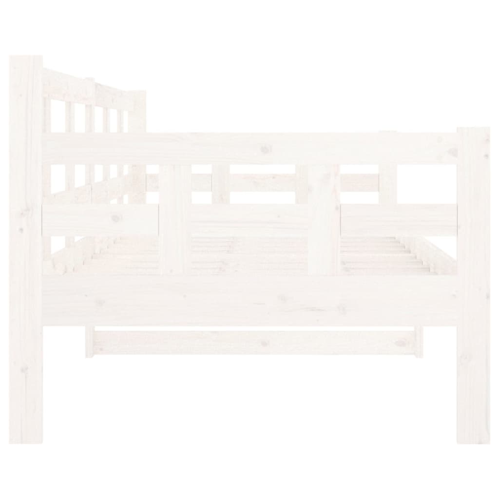 Daybed White Solid Pine Wood 80x200 cm