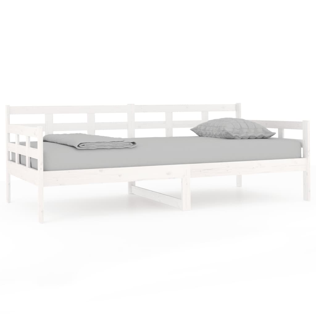 Daybed White Solid Pine 90x190 cm