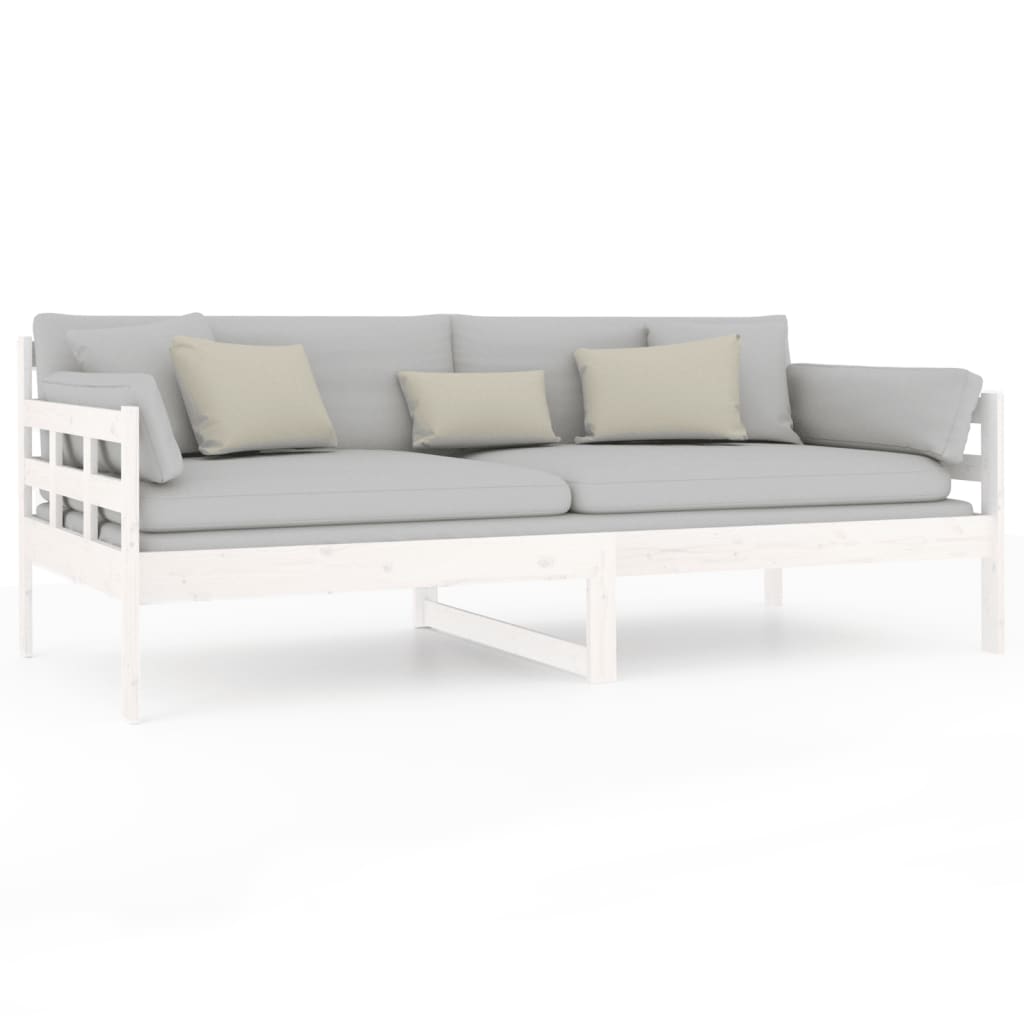 Daybed White Solid Pine 90x190 cm