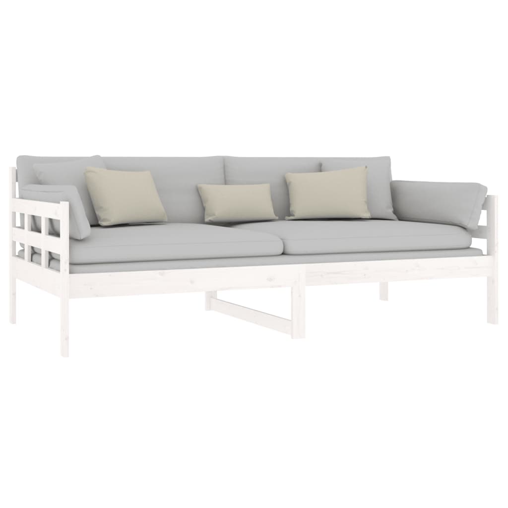 Daybed White Solid Pine 90x190 cm