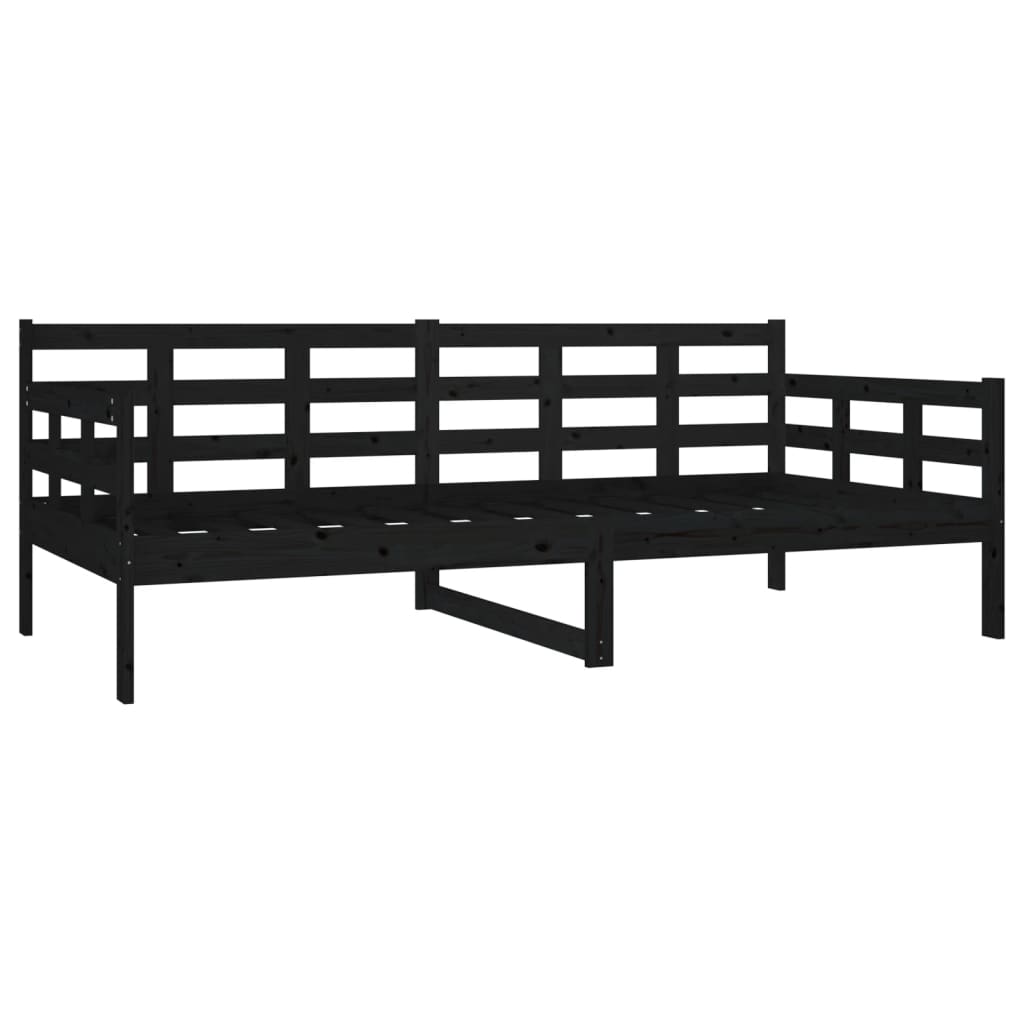 Daybed Black Solid Pine 90x190 cm