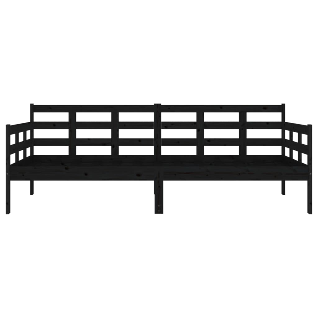 Daybed Black Solid Pine 90x190 cm