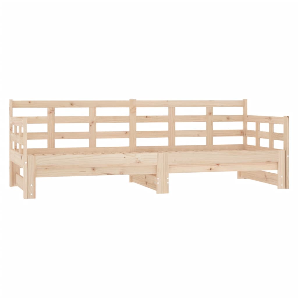 Daybed extendable solid pine wood 2x(90x200) cm