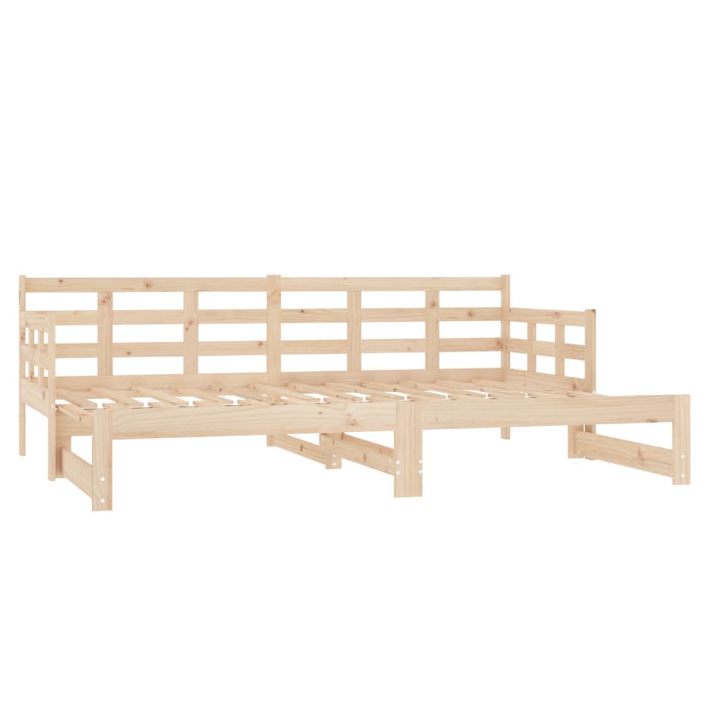 Daybed extendable solid pine wood 2x(90x200) cm