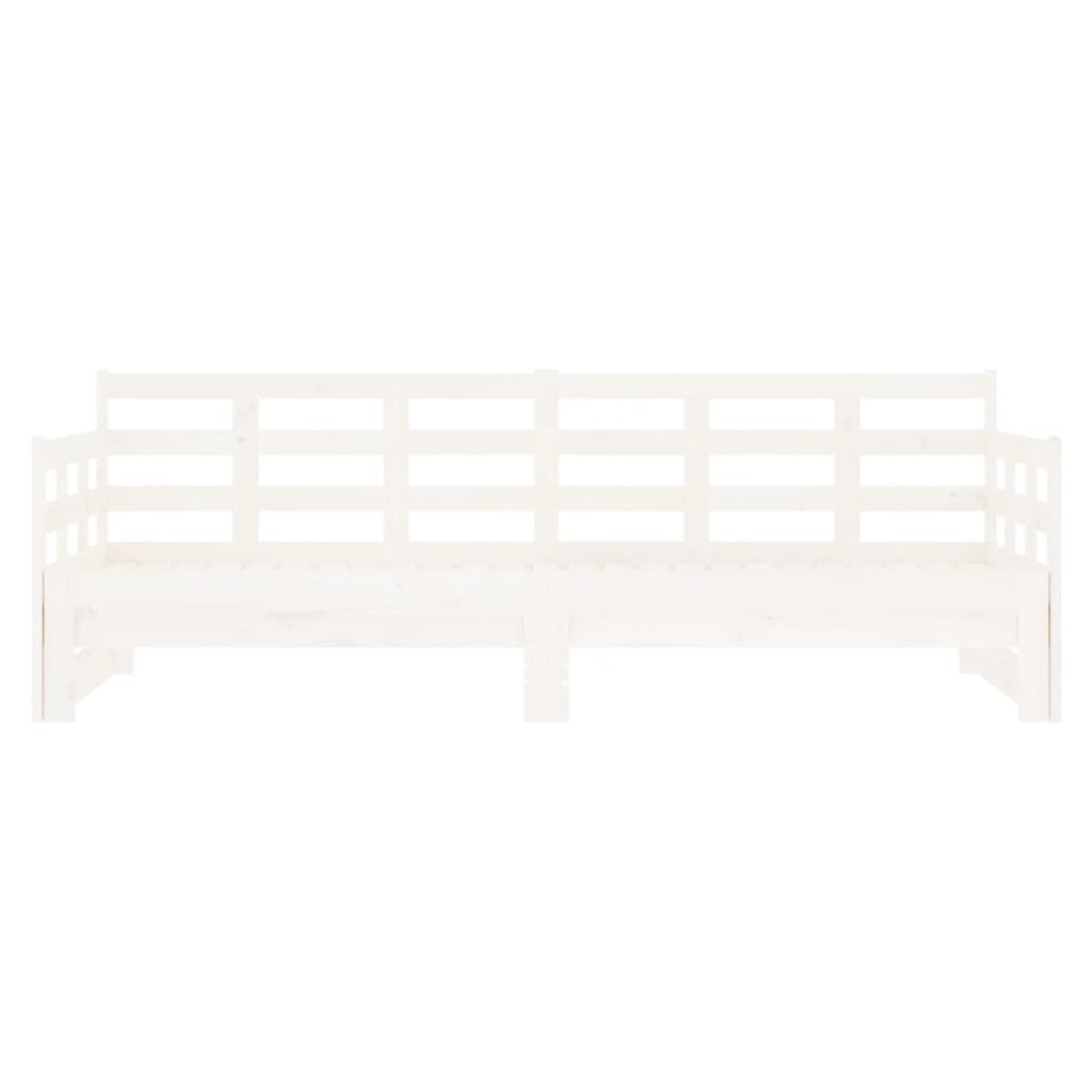 Daybed Extendable White Solid Pine 2x(80x200) cm