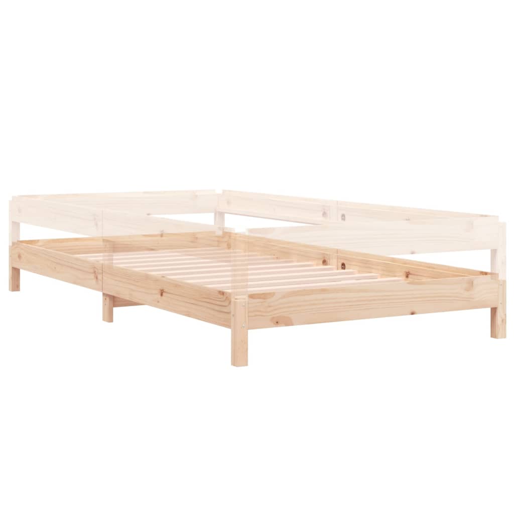 Stacking bed 100x200 cm solid pine wood