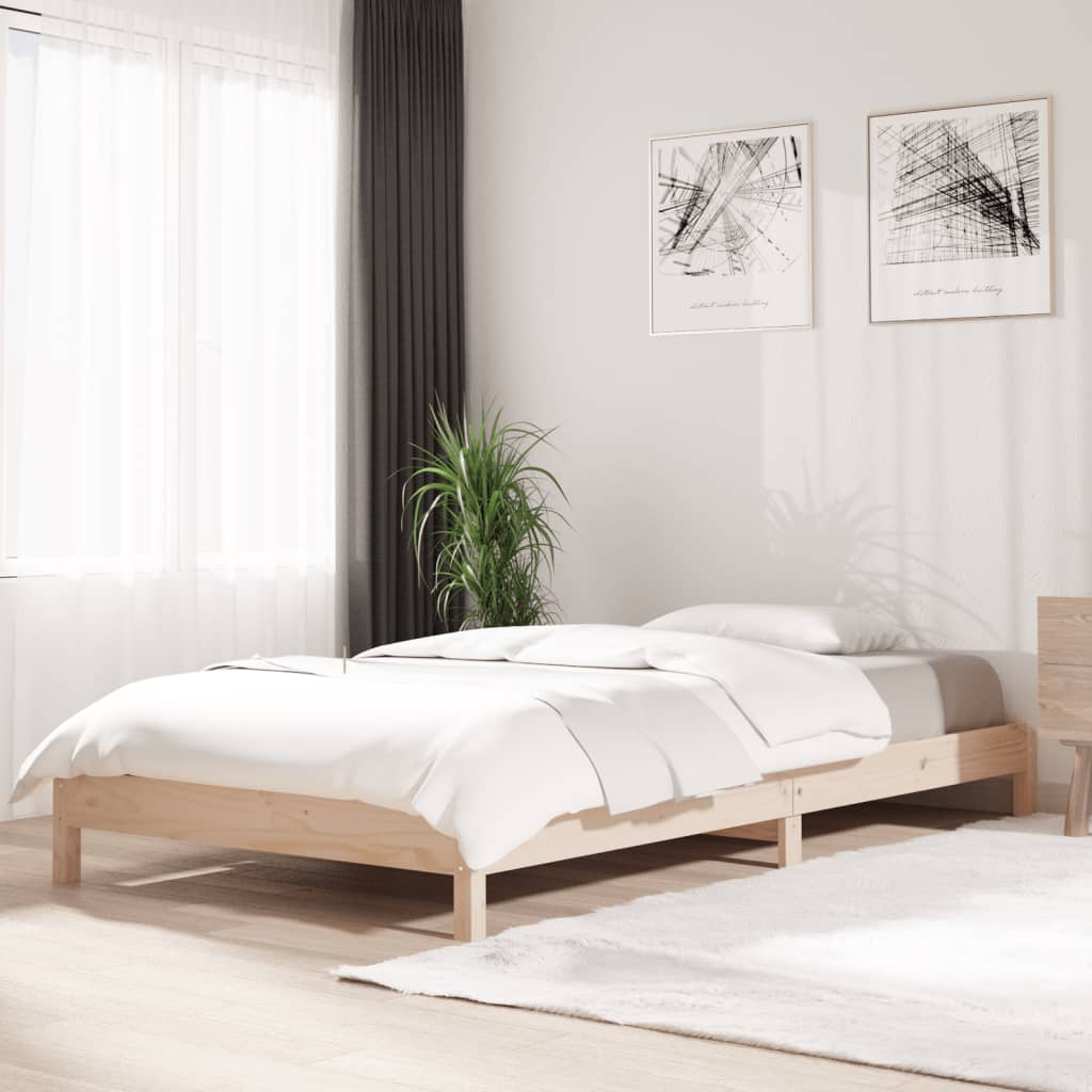 Stacking bed 100x200 cm solid pine wood