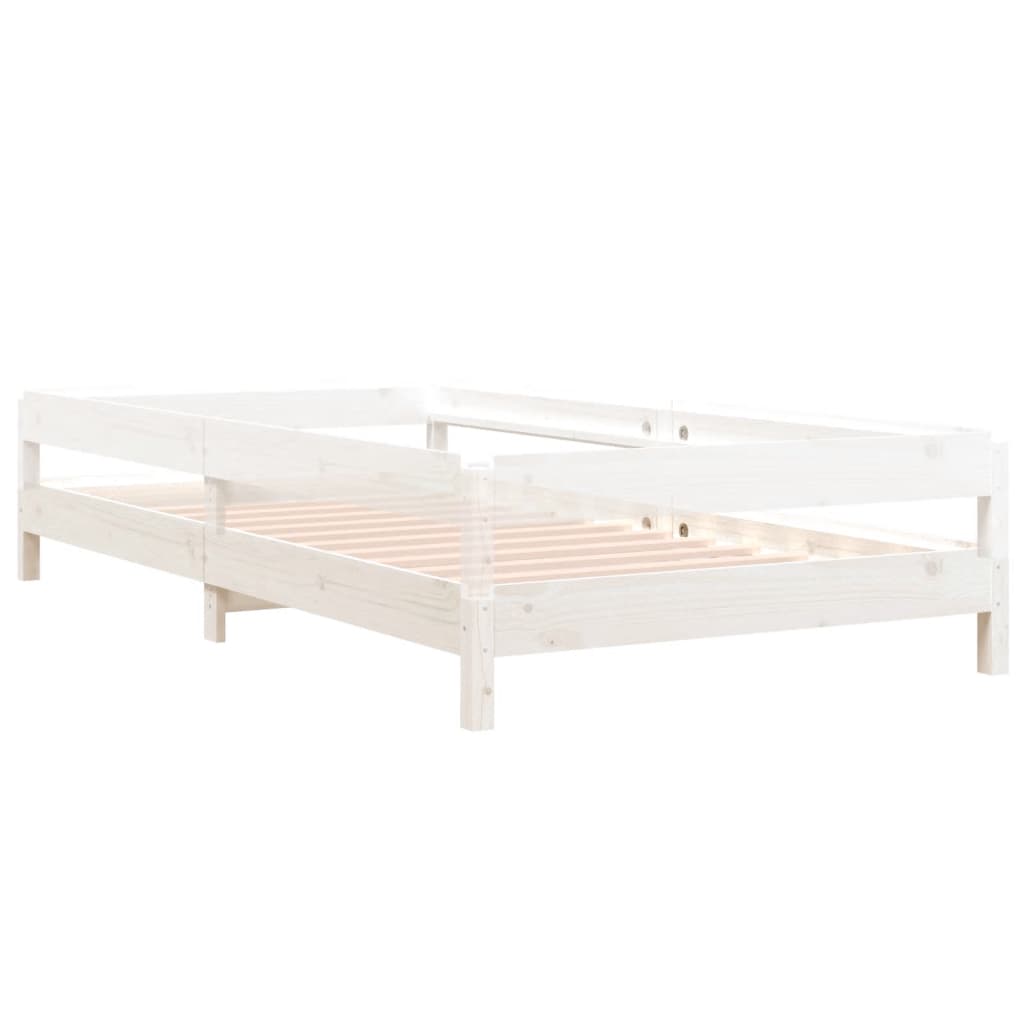 Stacking Bed White 90x200 cm Solid Pine