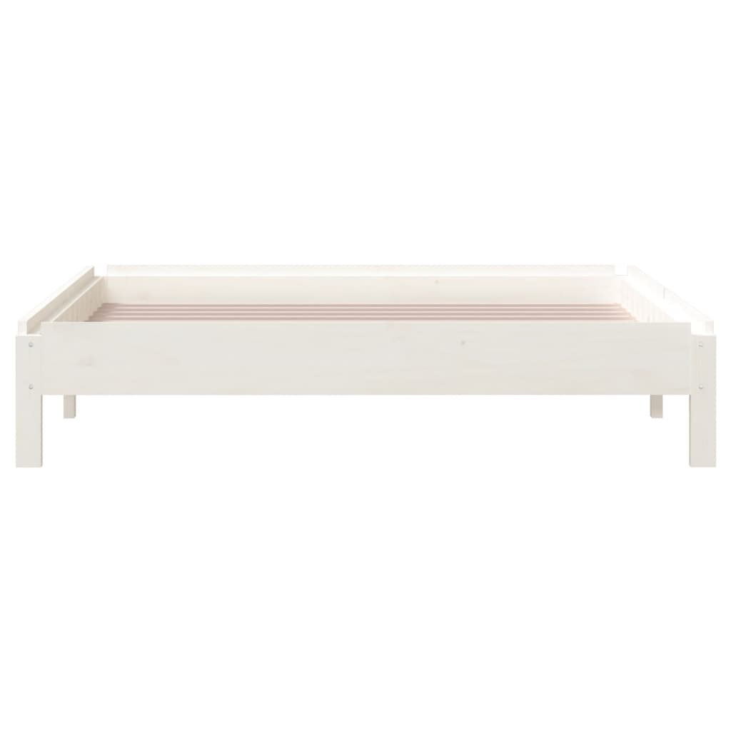 Stacking Bed White 90x200 cm Solid Pine