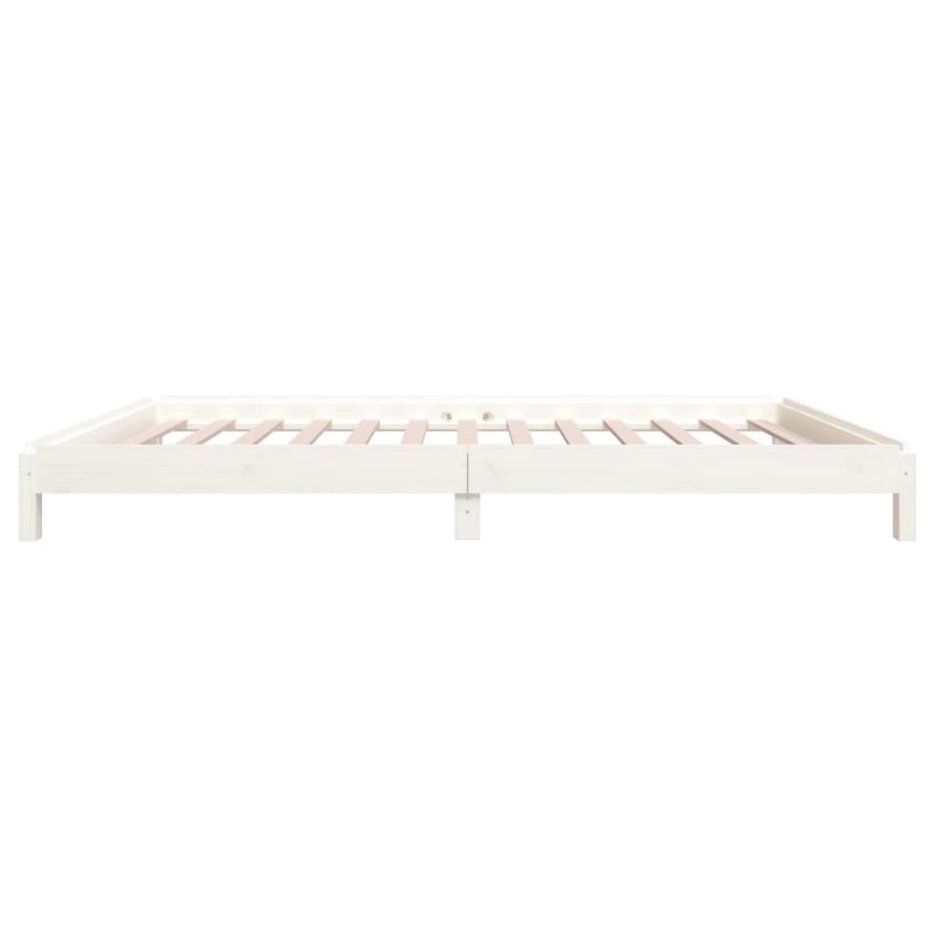 Stacking Bed White 90x200 cm Solid Pine