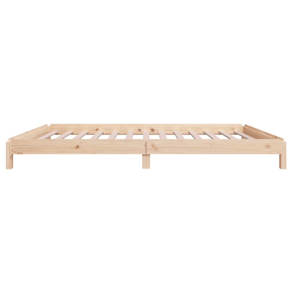 Stacking Bed Black 80x200 cm Solid Pine