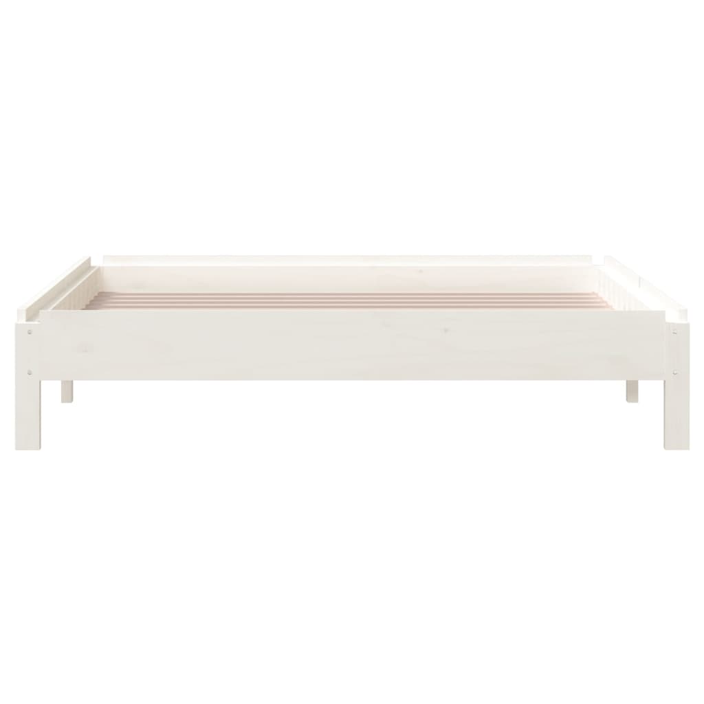 Stacking Bed White 80x200 cm Solid Pine Wood