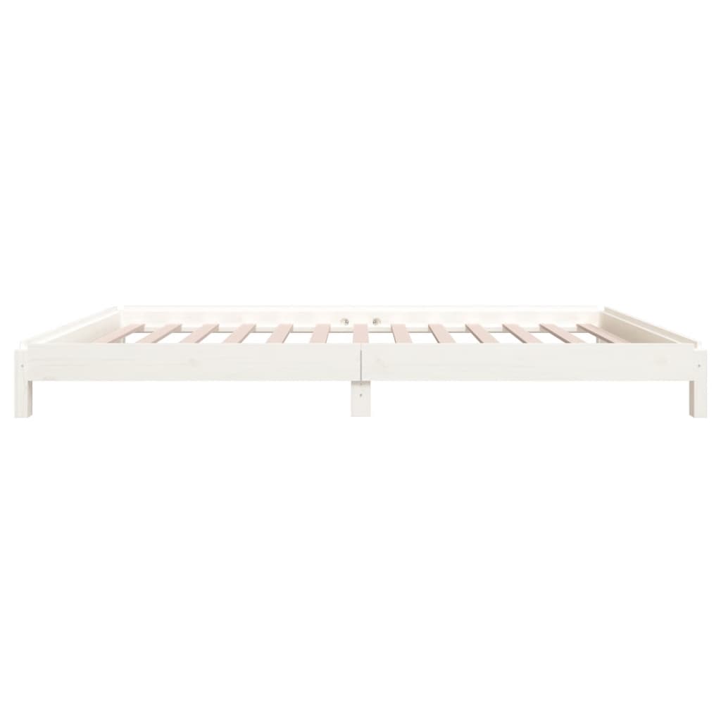 Stacking Bed White 80x200 cm Solid Pine Wood