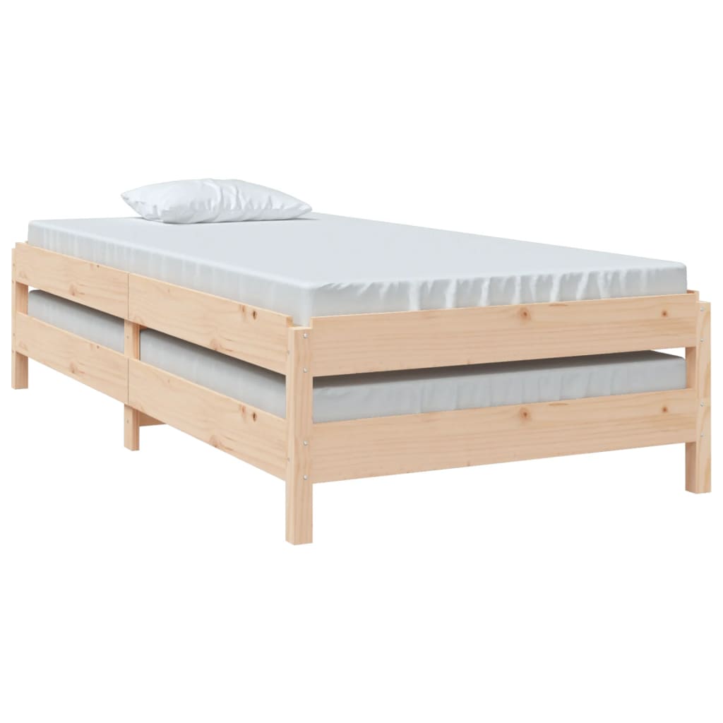 Stacking bed 90x190 cm solid pine wood