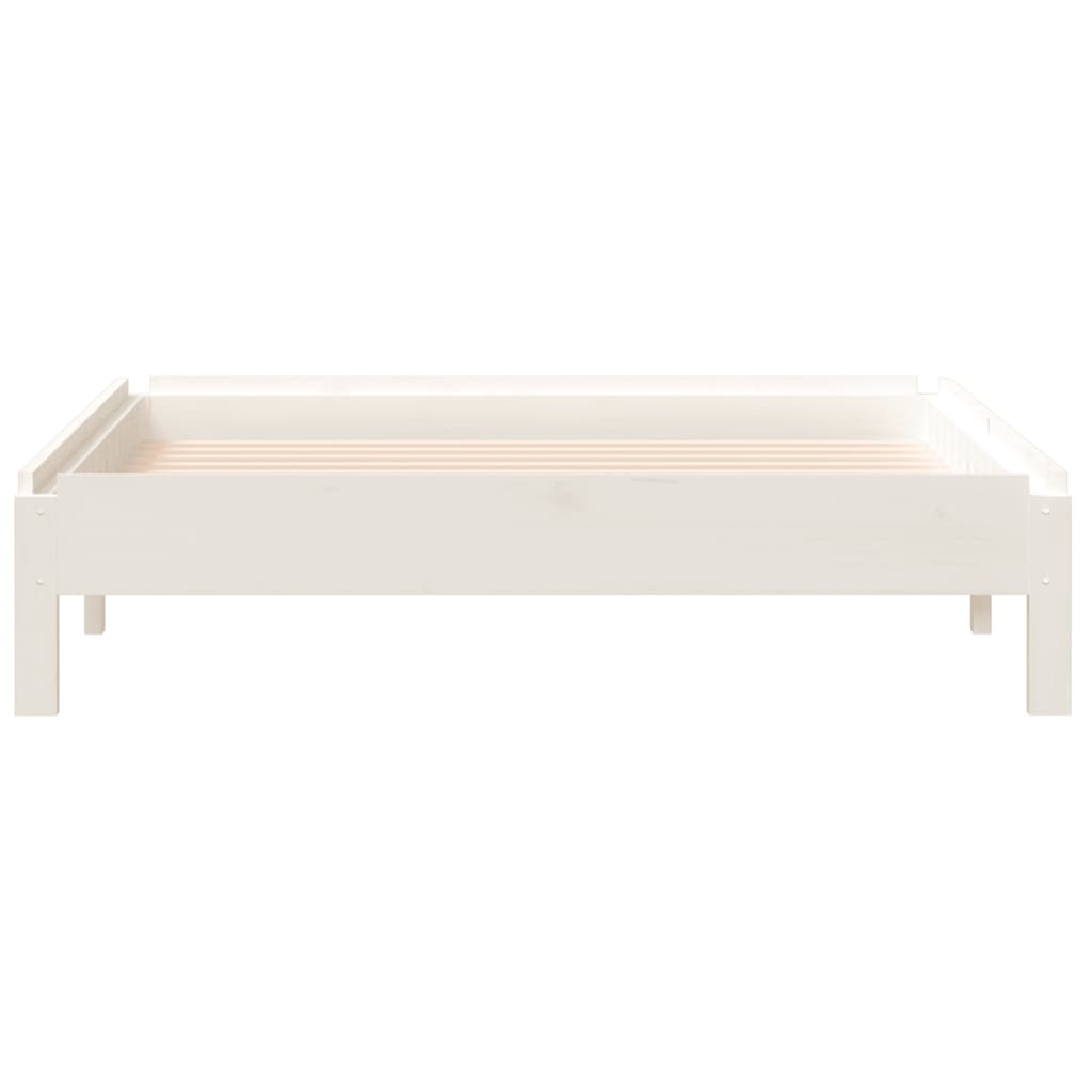 Stacking Bed White 90x190 cm Solid Pine Wood