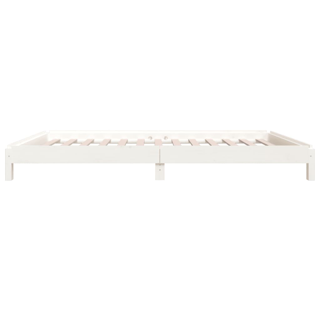 Stacking Bed White 90x190 cm Solid Pine Wood