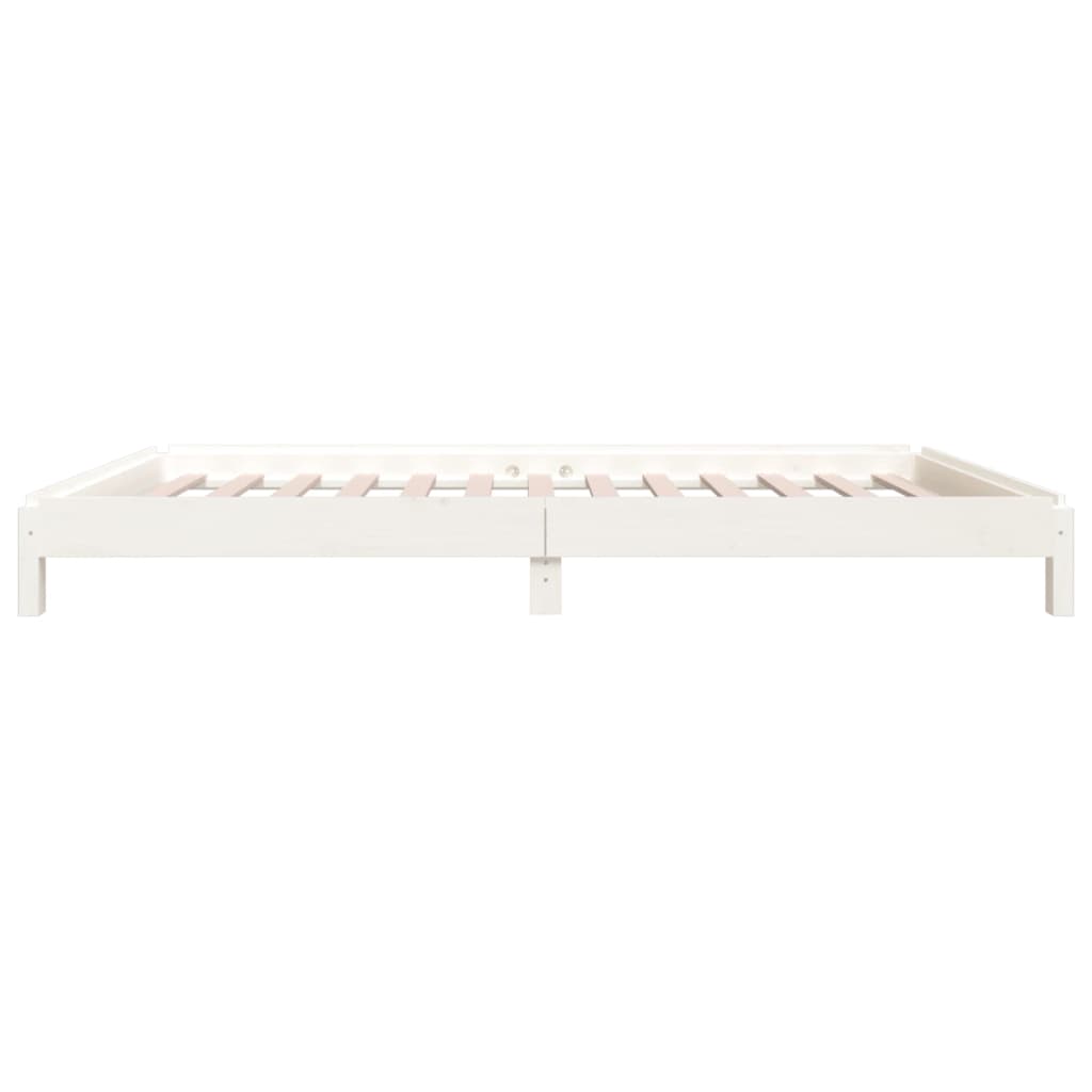 Stacking Bed White 75x190 cm Solid Pine