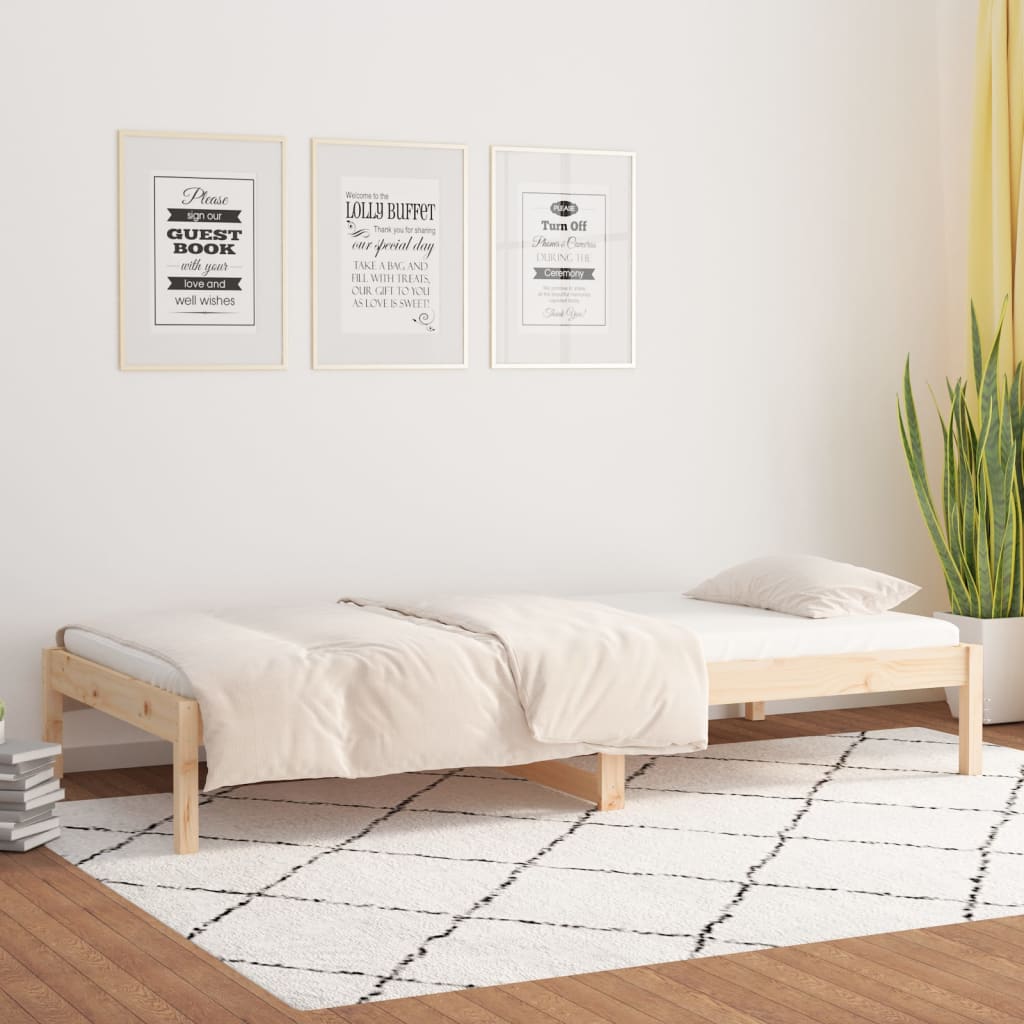 Daybed without mattress 90x200 cm solid pine wood