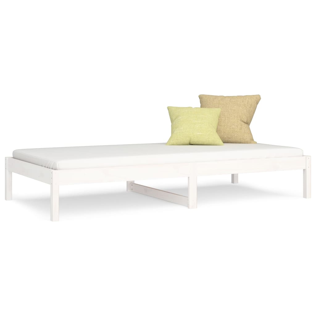 Daybed without mattress white 90x200 cm solid pine wood