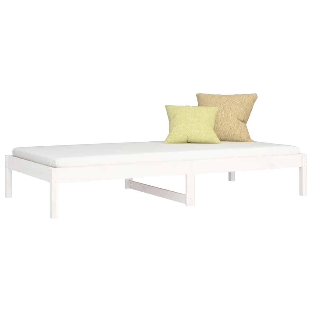 Daybed without mattress white 90x200 cm solid pine wood