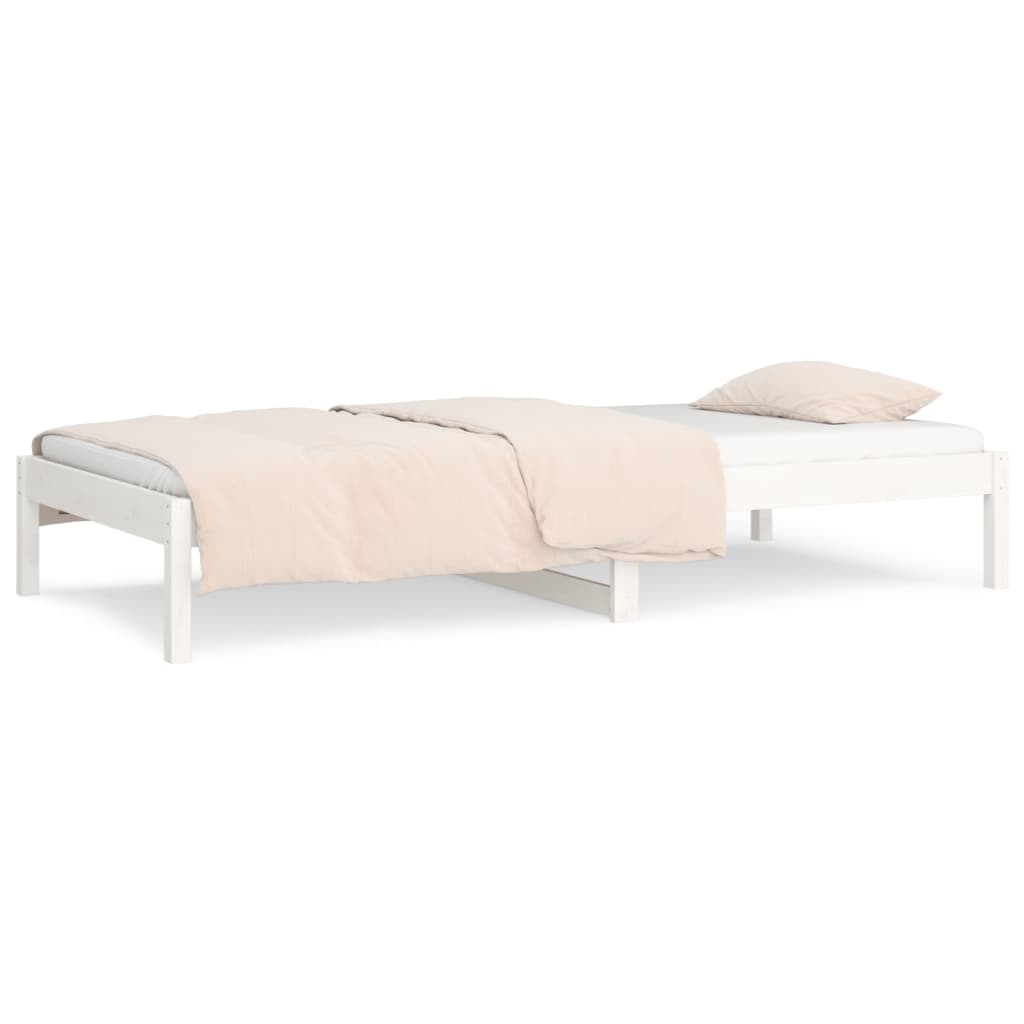 Daybed without mattress white 90x200 cm solid pine wood