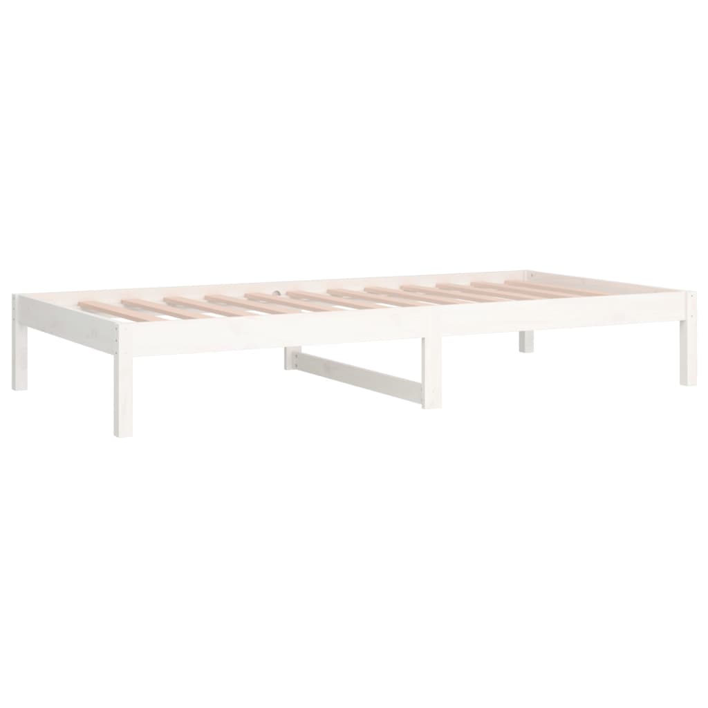 Daybed without mattress white 90x200 cm solid pine wood