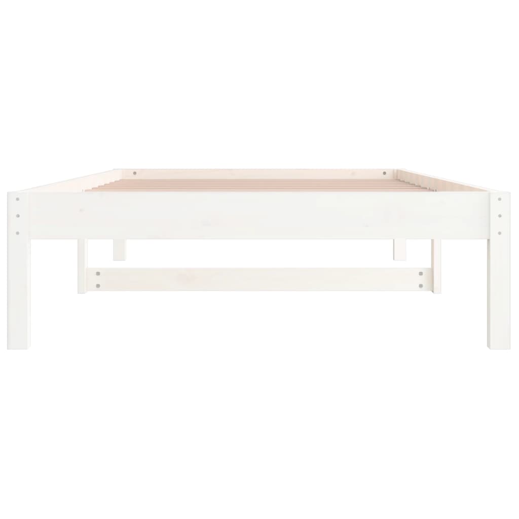 Daybed without mattress white 90x200 cm solid pine wood