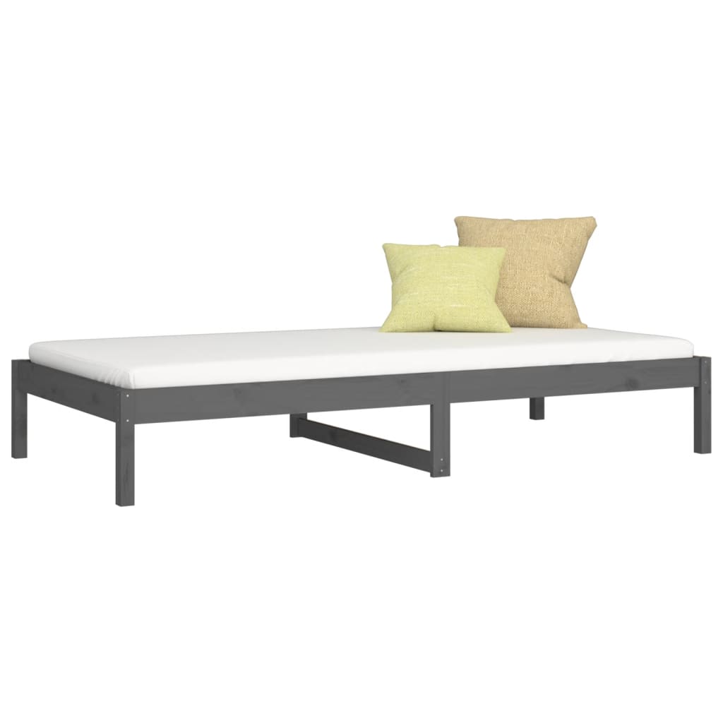 Daybed Grey 90x190 cm Solid Pine Wood