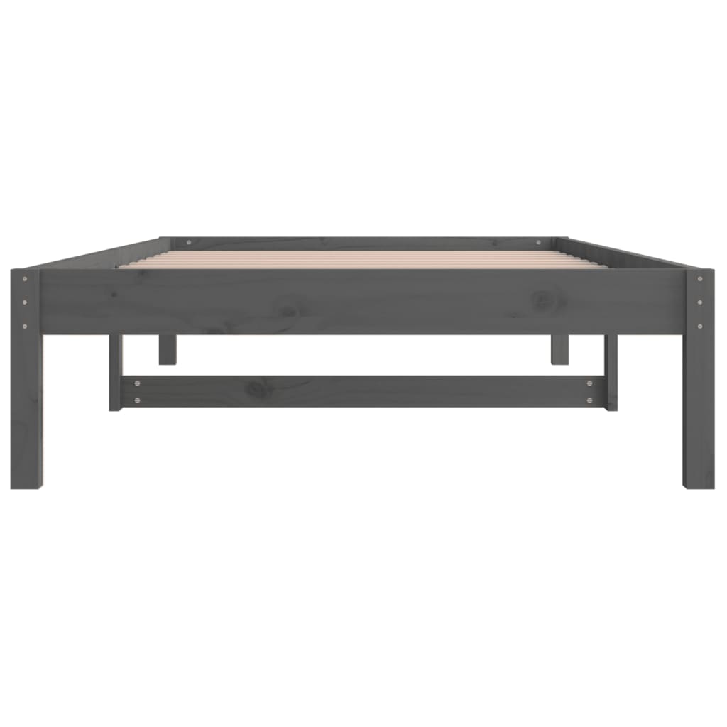 Daybed Grey 90x190 cm Solid Pine Wood