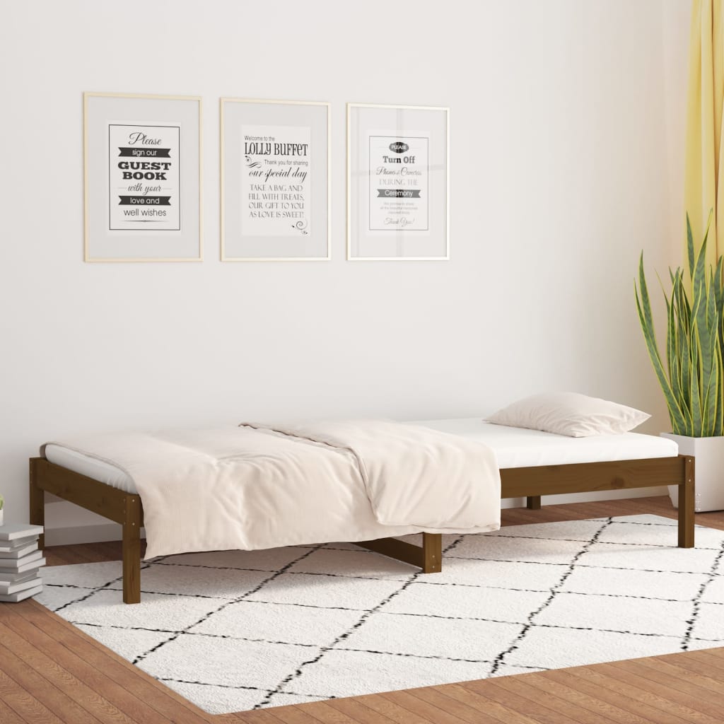 Daybed Honey Brown 90x190 cm Solid Pine Wood