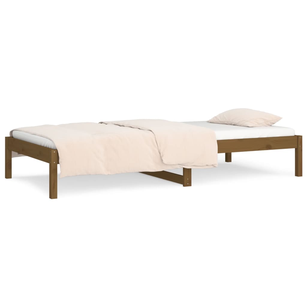 Daybed Honey Brown 90x190 cm Solid Pine Wood