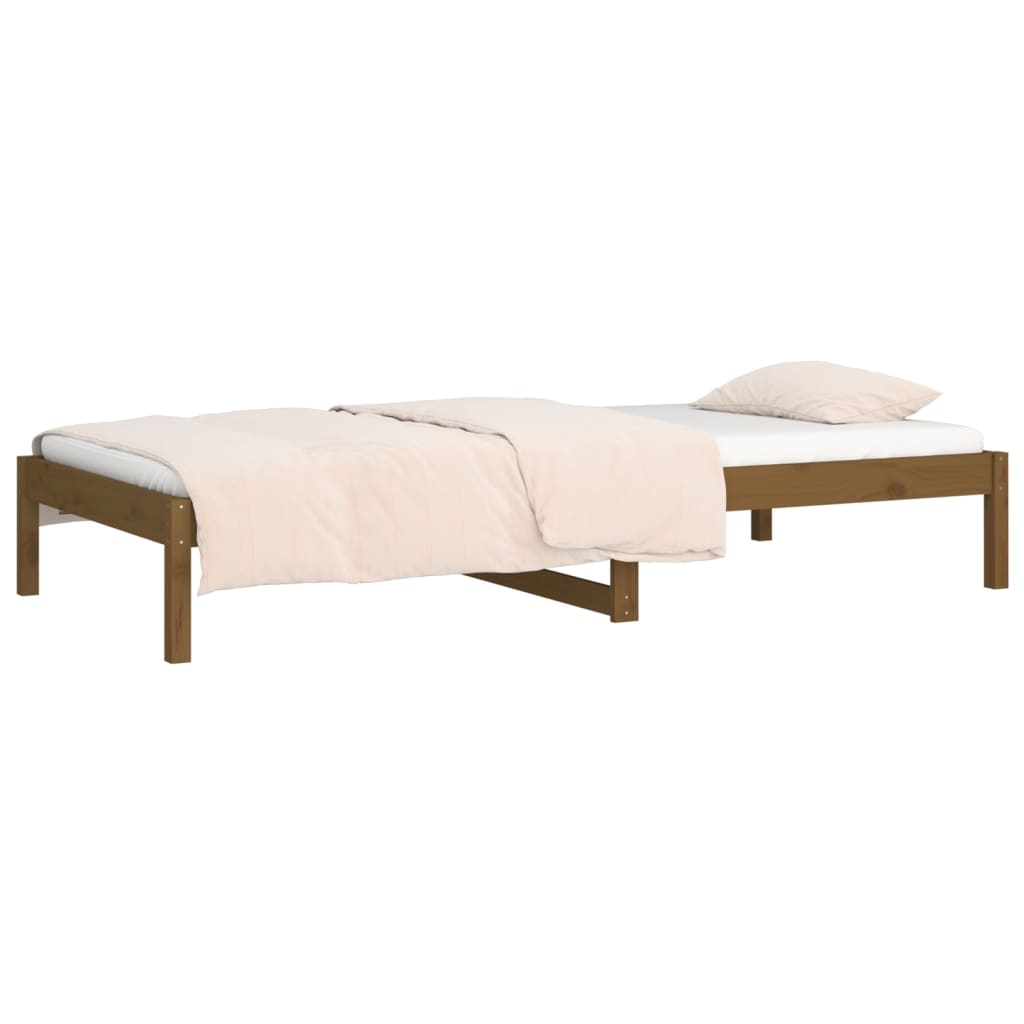 Daybed Honey Brown 90x190 cm Solid Pine Wood