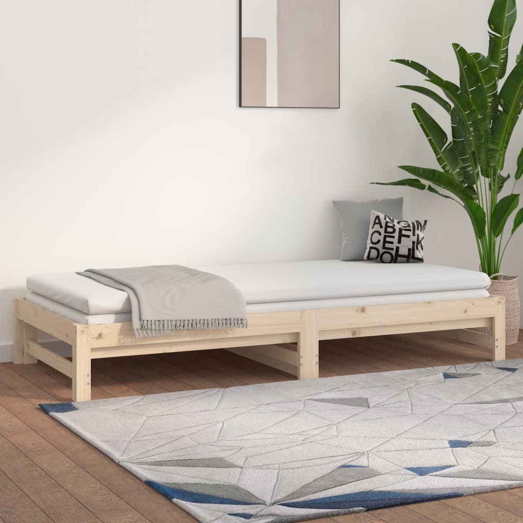 Daybed extendable 2x(90x200) cm solid pine wood