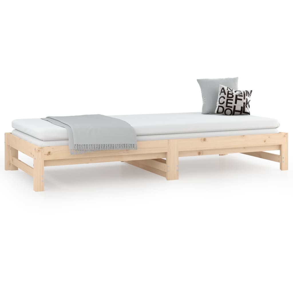 Daybed extendable 2x(90x200) cm solid pine wood