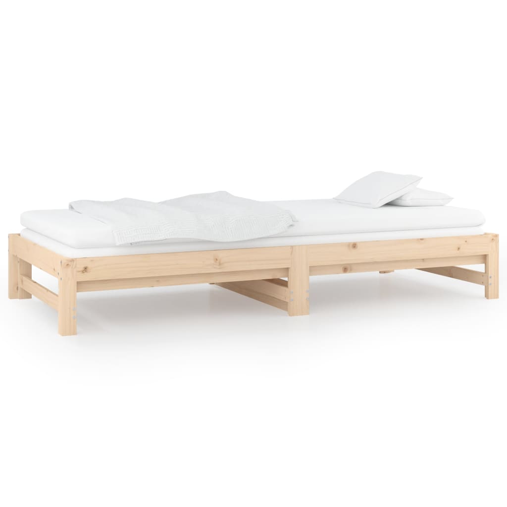 Daybed extendable 2x(90x200) cm solid pine wood