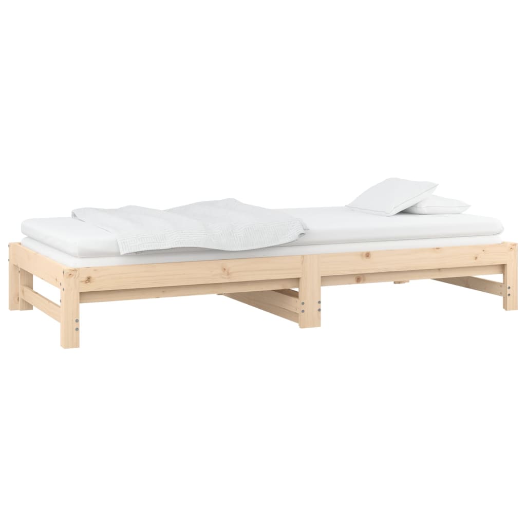 Daybed extendable 2x(90x200) cm solid pine wood