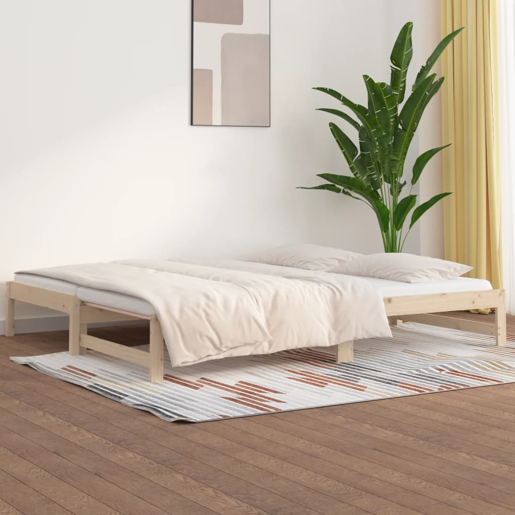 Daybed extendable 2x(90x200) cm solid pine wood