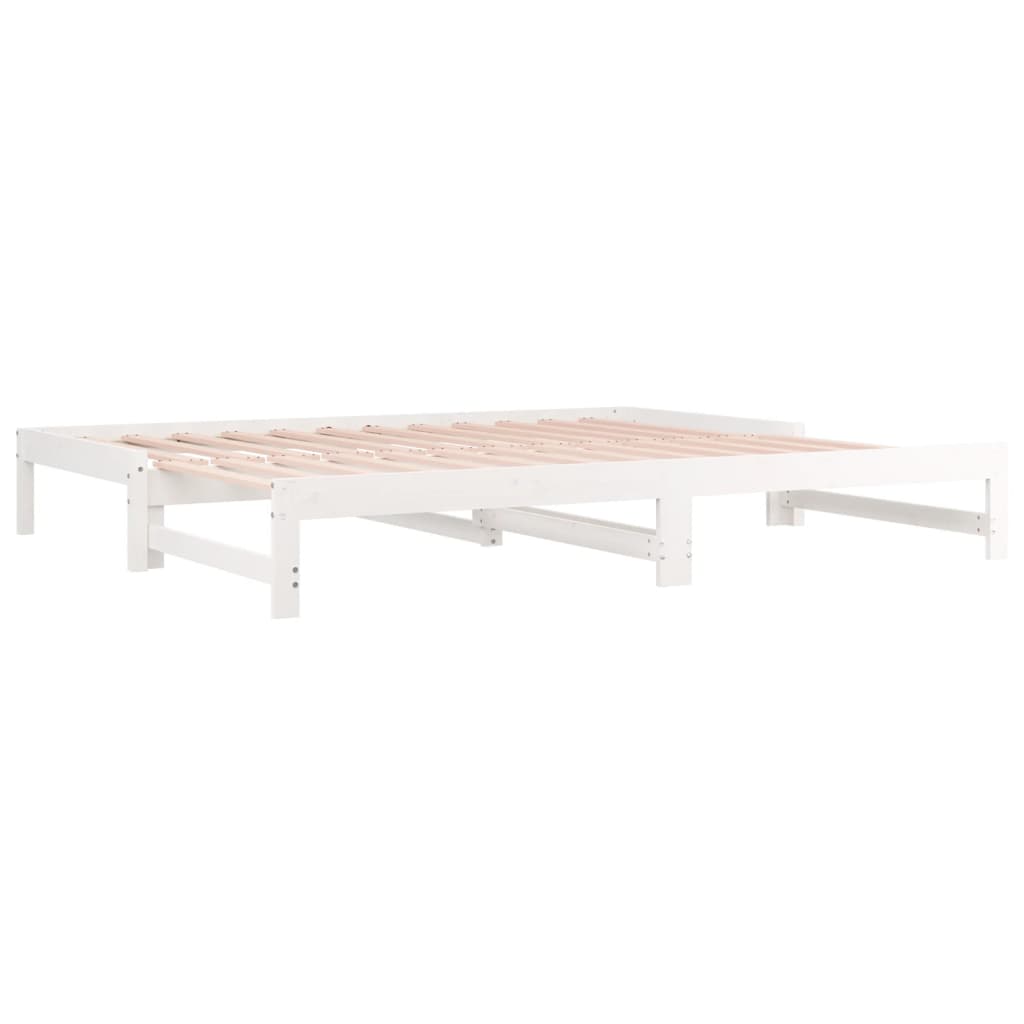 Daybed Extendable White 2x(90x200) cm Solid Pine