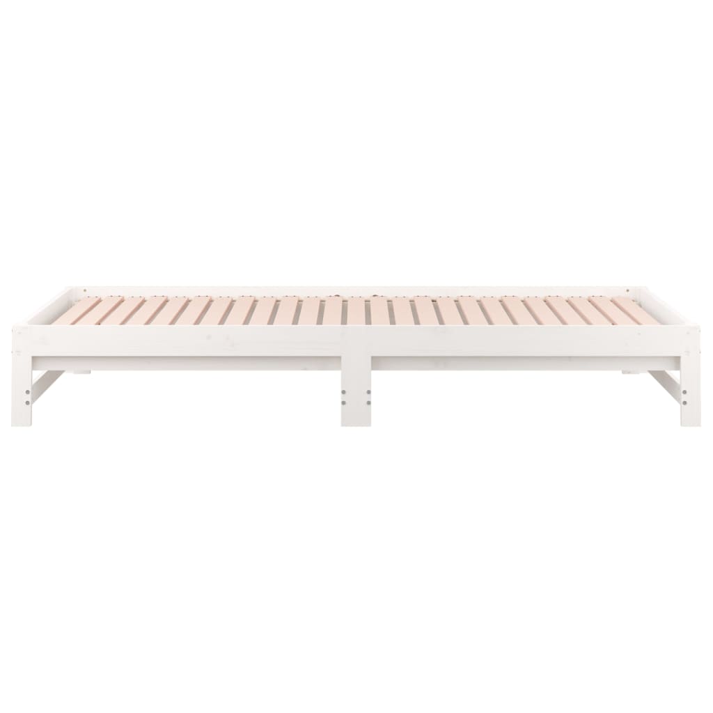 Daybed Extendable White 2x(90x200) cm Solid Pine