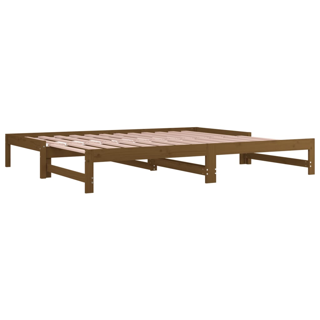 Daybed extendable honey brown 2x(90x200) cm solid pine wood