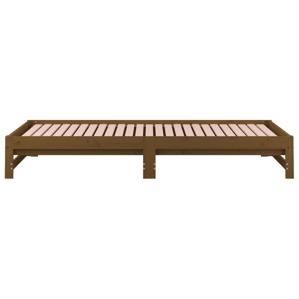 Daybed extendable honey brown 2x(90x200) cm solid pine wood