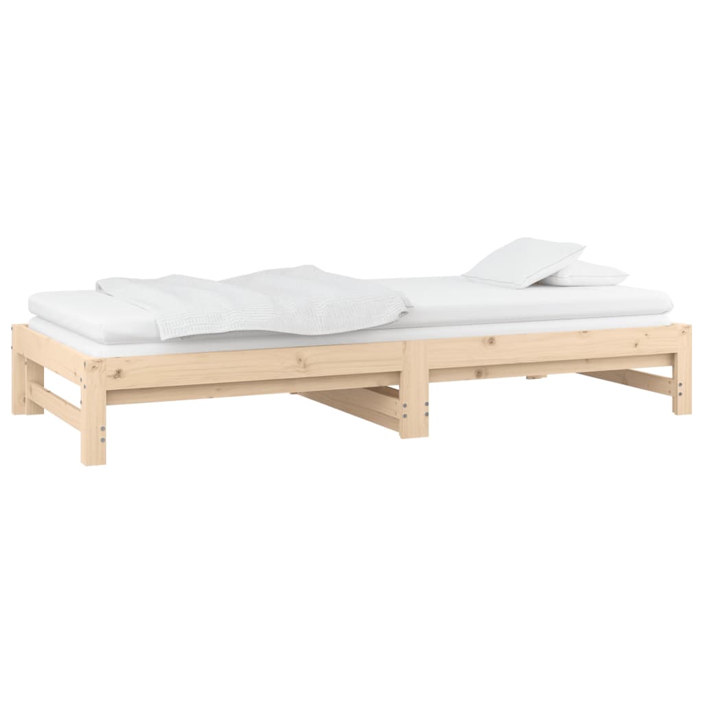 Daybed extendable 2x(80x200) cm solid pine wood