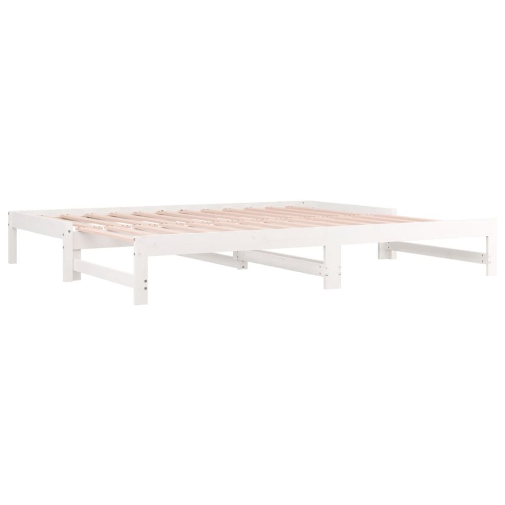 Daybed Extendable White 2x(90x190) cm Solid Pine Wood