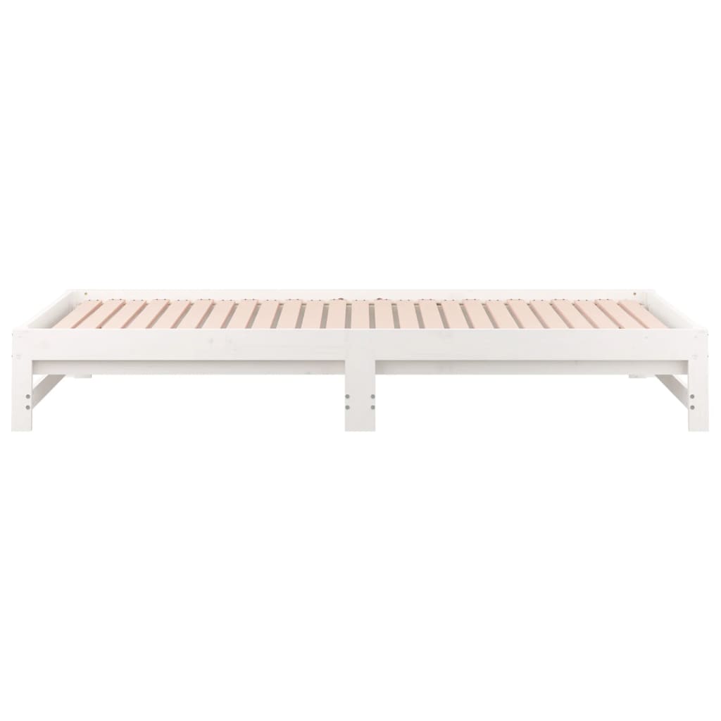 Daybed Extendable White 2x(90x190) cm Solid Pine Wood