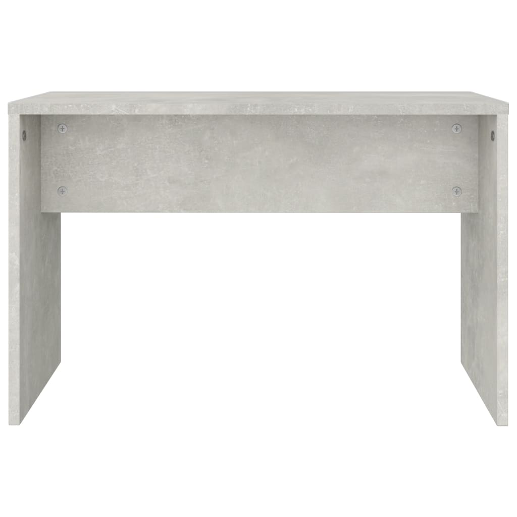 Vanity Stool Concrete Grey 70x35x45 cm Wood Material